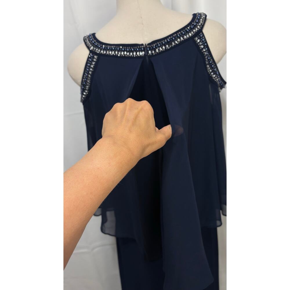 NWT Alex Evenings mother of the bride groom, navy dress size 16 - Picture 9 of 16